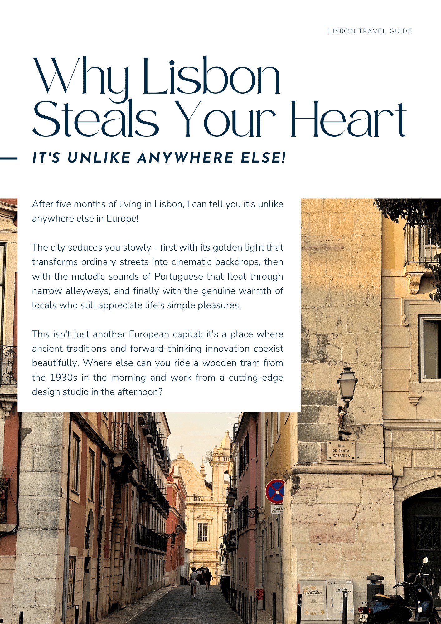 Lisbon guide introduction page